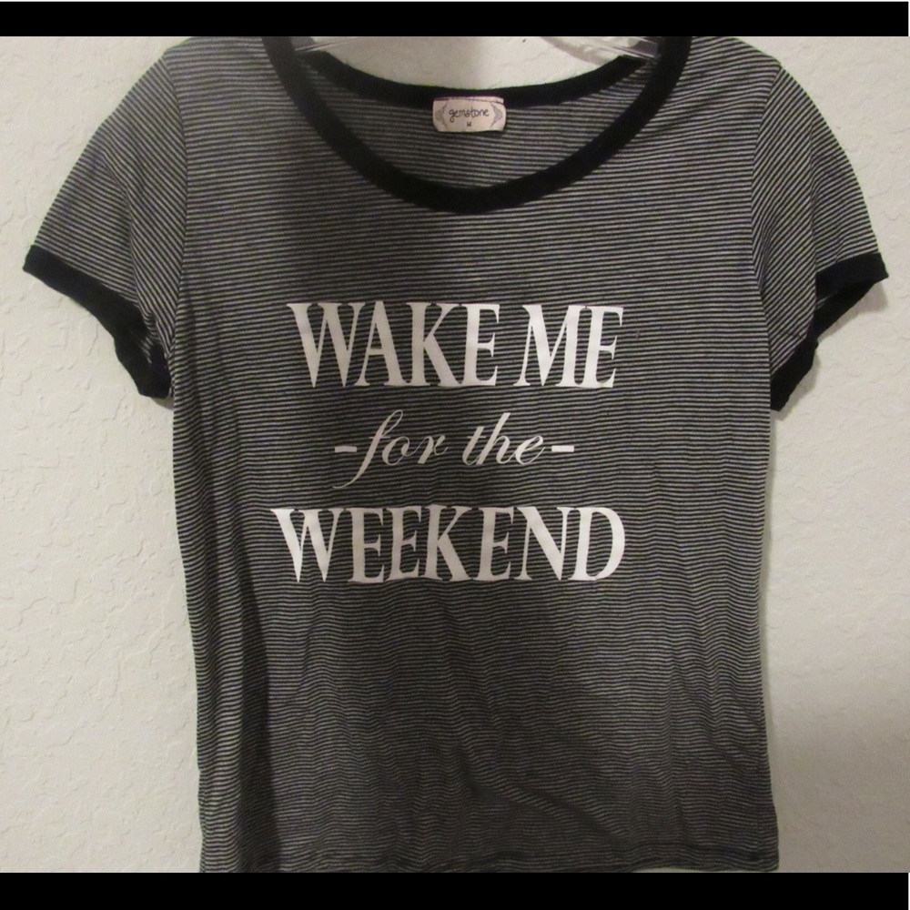Black-Grey Striped Tee